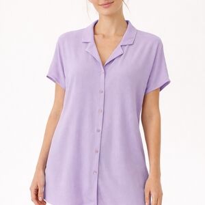 Aritzia Wilfred Lavender Button-Down Shirt